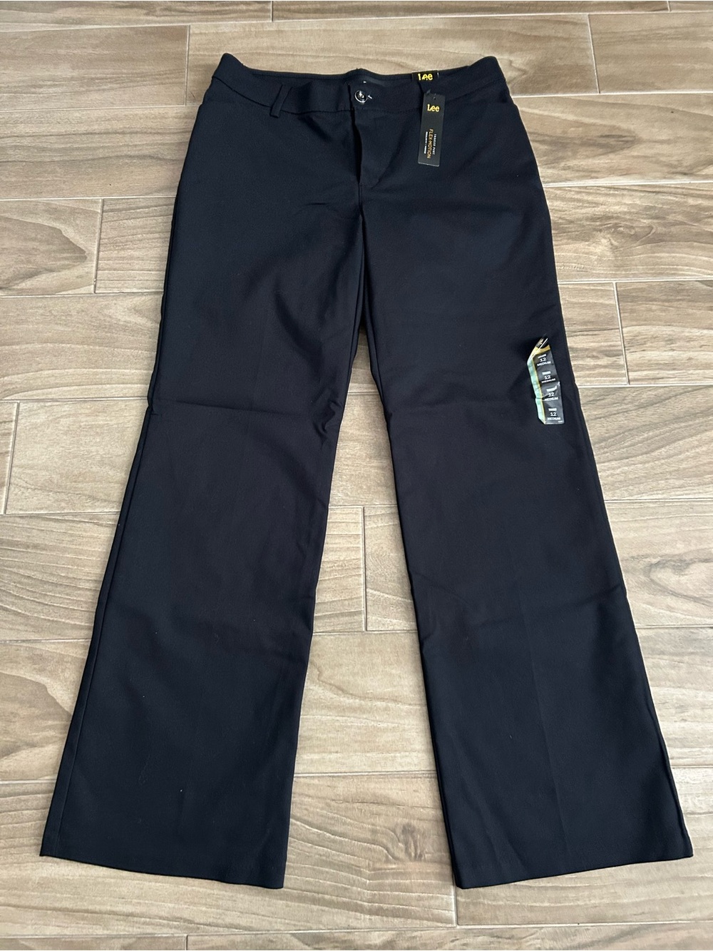 Lee Black Mid-Rise Regular Fit Trouser Pants | Size 12M